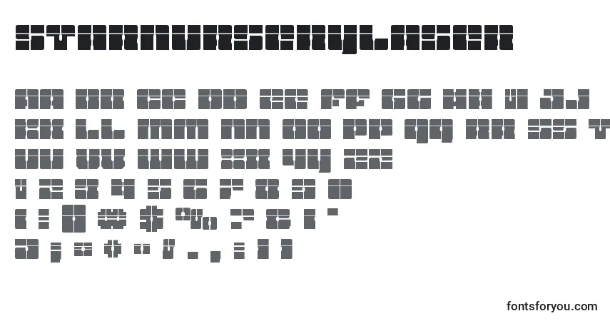 Starnurserylaser-fontti – aakkoset, numerot, erikoismerkit