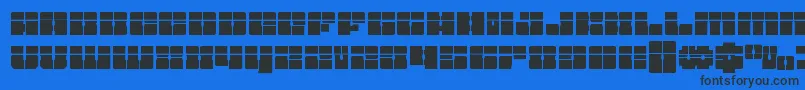 Starnurserylaser Font – Black Fonts on Blue Background