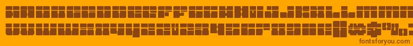 Starnurserylaser Font – Brown Fonts on Orange Background