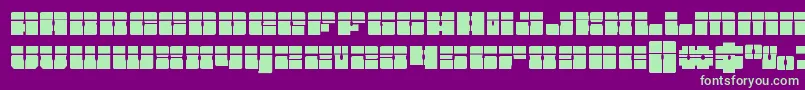 Starnurserylaser Font – Green Fonts on Purple Background