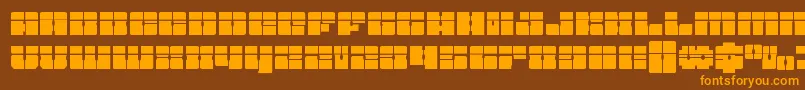 Starnurserylaser Font – Orange Fonts on Brown Background