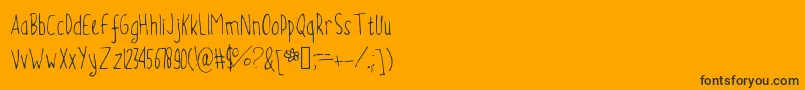MnSummerBreeze Font – Black Fonts on Orange Background