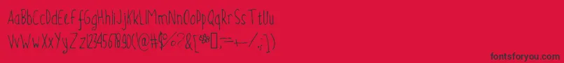 MnSummerBreeze Font – Black Fonts on Red Background