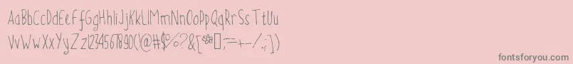 MnSummerBreeze Font – Gray Fonts on Pink Background