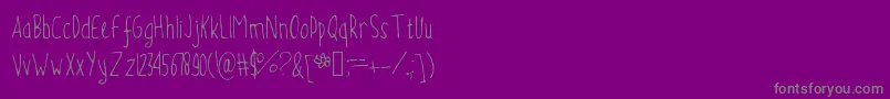 MnSummerBreeze-Schriftart – Graue Schriften auf violettem Hintergrund