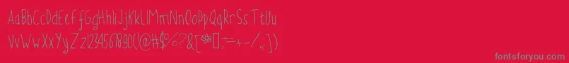 MnSummerBreeze-Schriftart – Graue Schriften auf rotem Hintergrund