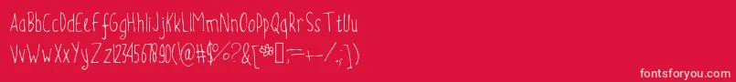 MnSummerBreeze Font – Pink Fonts on Red Background