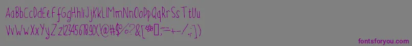 MnSummerBreeze Font – Purple Fonts on Gray Background