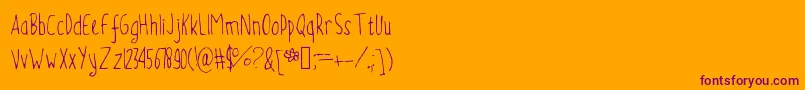 MnSummerBreeze Font – Purple Fonts on Orange Background