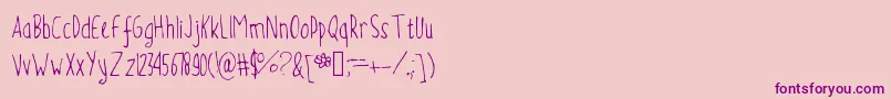 MnSummerBreeze-Schriftart – Violette Schriften auf rosa Hintergrund