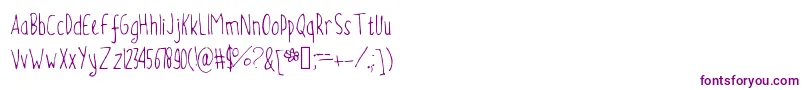 MnSummerBreeze Font – Purple Fonts on White Background