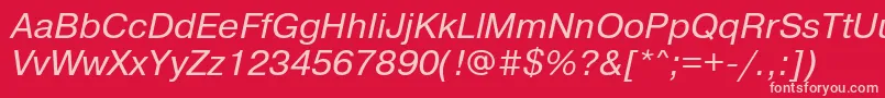 PragmaticattItalic Font – Pink Fonts on Red Background
