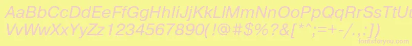 PragmaticattItalic Font – Pink Fonts on Yellow Background