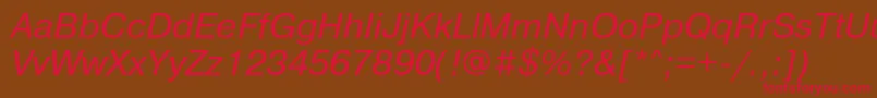 PragmaticattItalic Font – Red Fonts on Brown Background