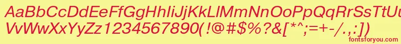 PragmaticattItalic Font – Red Fonts on Yellow Background