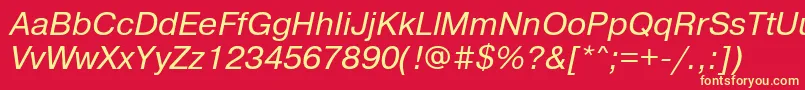 PragmaticattItalic Font – Yellow Fonts on Red Background