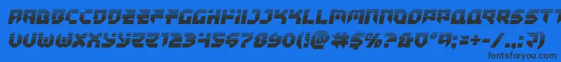 Tokyodrifterhalf Font – Black Fonts on Blue Background