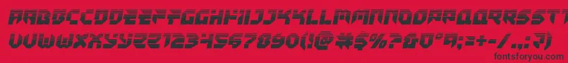Tokyodrifterhalf Font – Black Fonts on Red Background