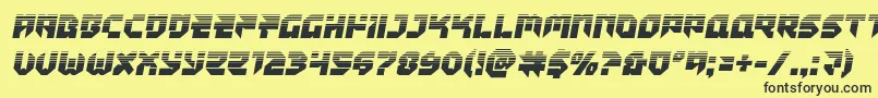 Tokyodrifterhalf Font – Black Fonts on Yellow Background