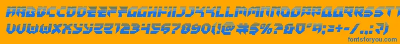 Tokyodrifterhalf Font – Blue Fonts on Orange Background