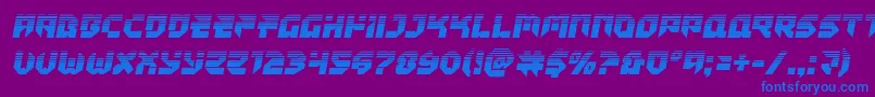 Tokyodrifterhalf Font – Blue Fonts on Purple Background