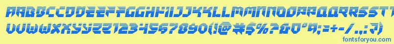 Tokyodrifterhalf Font – Blue Fonts on Yellow Background