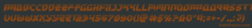 Tokyodrifterhalf Font – Brown Fonts on Black Background