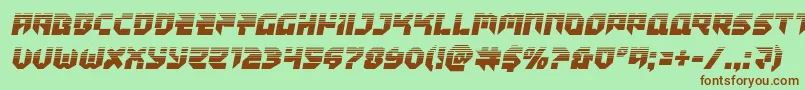 Tokyodrifterhalf-fontti – ruskeat fontit vihreällä taustalla