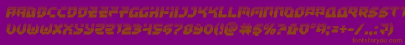 Tokyodrifterhalf Font – Brown Fonts on Purple Background