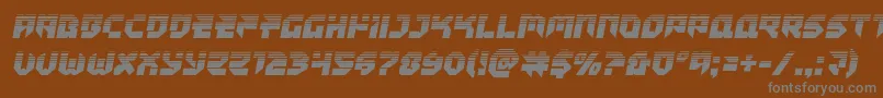 Tokyodrifterhalf Font – Gray Fonts on Brown Background