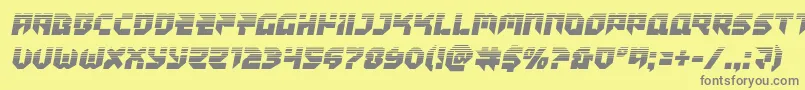 Tokyodrifterhalf Font – Gray Fonts on Yellow Background