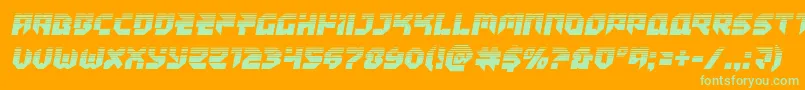 Tokyodrifterhalf Font – Green Fonts on Orange Background