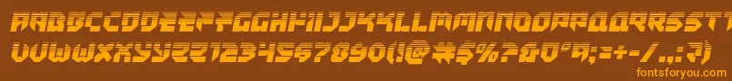 Tokyodrifterhalf Font – Orange Fonts on Brown Background