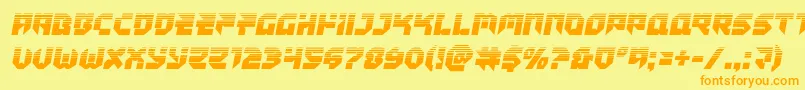 Tokyodrifterhalf Font – Orange Fonts on Yellow Background