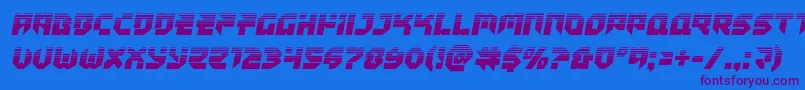 Tokyodrifterhalf Font – Purple Fonts on Blue Background