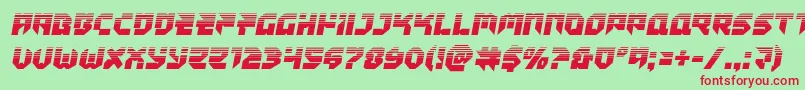 Шрифт Tokyodrifterhalf – красные шрифты на зелёном фоне