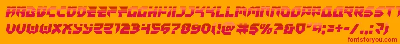 fuente Tokyodrifterhalf – Fuentes Rojas Sobre Fondo Naranja