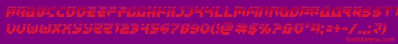 Tokyodrifterhalf-fontti – punaiset fontit violetilla taustalla