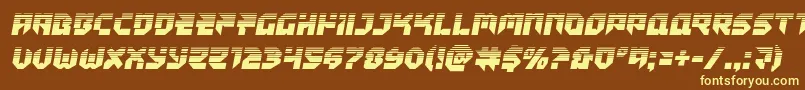 Tokyodrifterhalf Font – Yellow Fonts on Brown Background