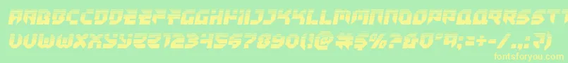 Tokyodrifterhalf Font – Yellow Fonts on Green Background