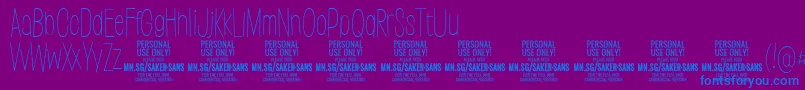Police SakersansthinPersonalUse – polices bleues sur fond violet