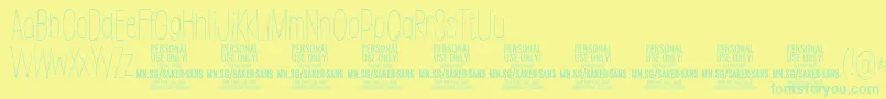Подробнее о шрифте SakersansthinPersonalUse Шрифт SakersansthinPersonalUse – зелёные шрифты на жёлтом фоне