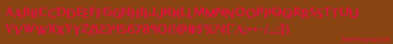 Bodyswipersstag Font – Red Fonts on Brown Background