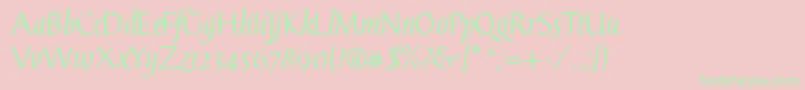 GaiusLtBoldStraight Font – Green Fonts on Pink Background