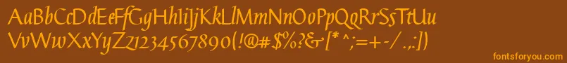 GaiusLtBoldStraight Font – Orange Fonts on Brown Background