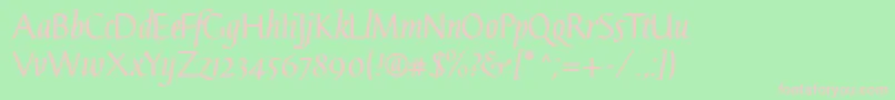 GaiusLtBoldStraight Font – Pink Fonts on Green Background