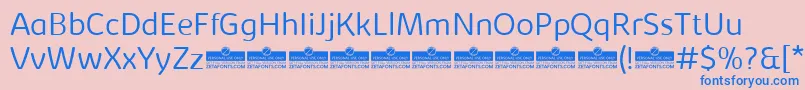 KabrioAbarthLightTrial Font – Blue Fonts on Pink Background