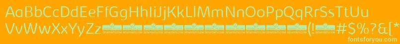 KabrioAbarthLightTrial Font – Green Fonts on Orange Background