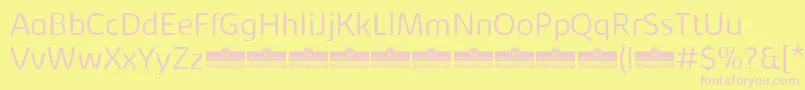 KabrioAbarthLightTrial Font – Pink Fonts on Yellow Background