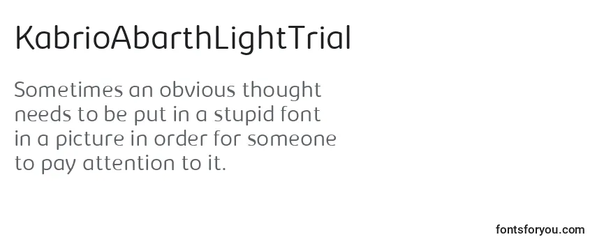 フォントKabrioAbarthLightTrial